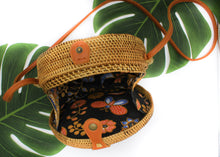 Handmade Bali Rattan Bag Floral