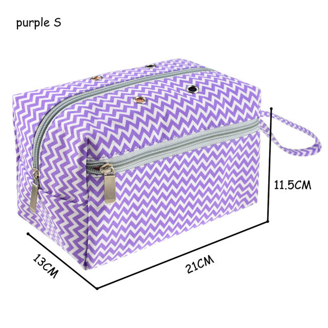 Purple Chevron Yarn Bag
