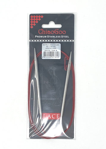 ChiaoGoo Red Lace Circular Needles - US 9 - 40 Inches