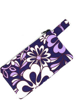 Purple tropical flower Bali pouch