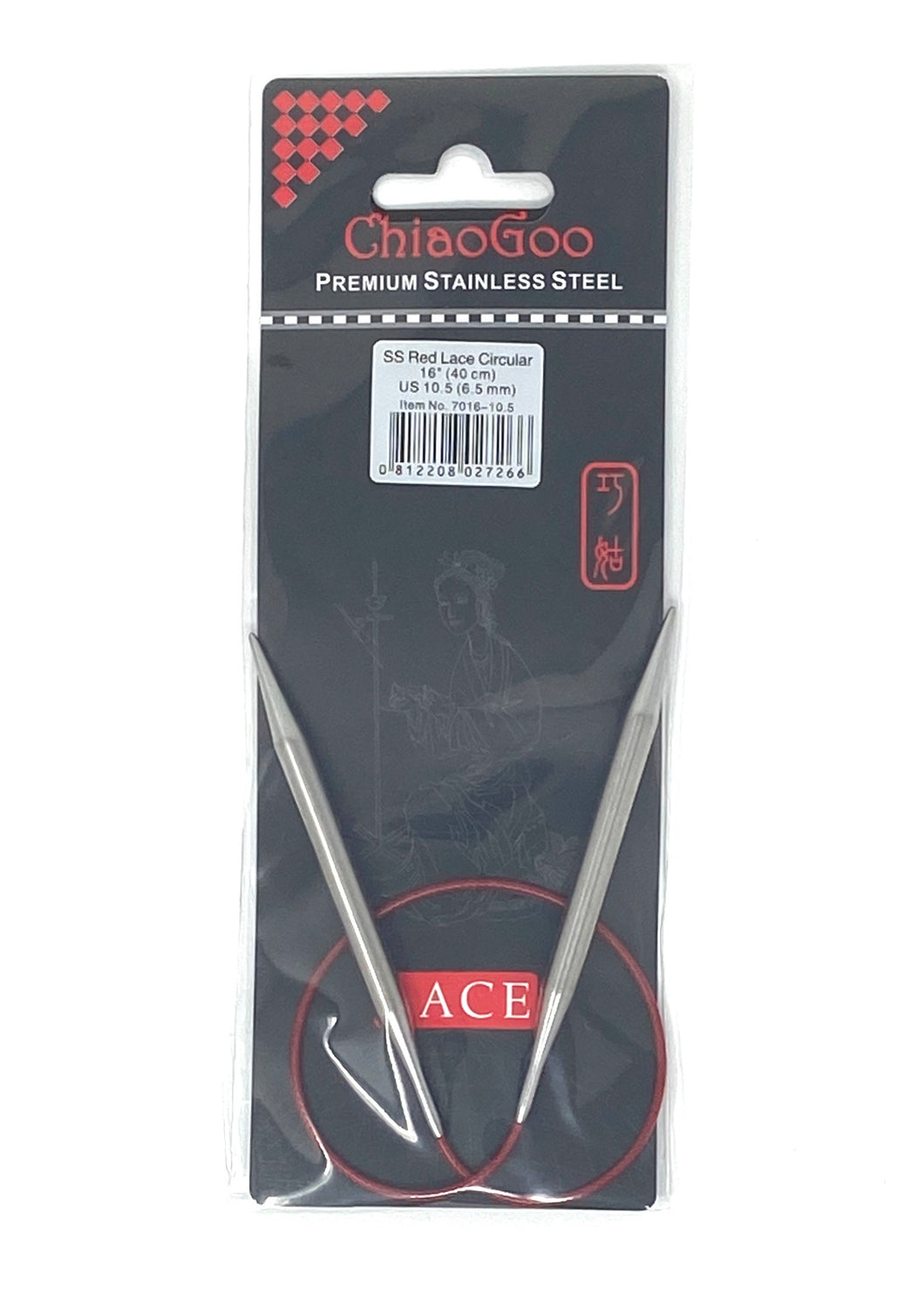 ChiaoGoo Red Lace Circular Needles - US 10.5 - 16 Inches