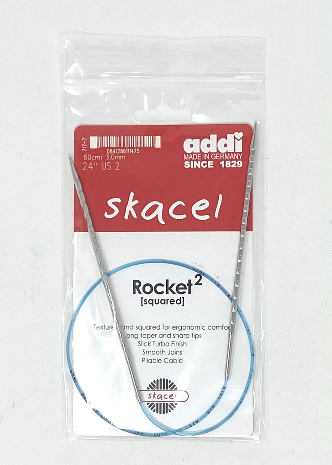 Skacel Addi Rocket Squared Needles US 2 - 24”