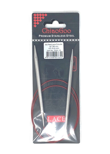 ChiaoGoo Red Lace Circular Needles - US 10 - 32 Inches