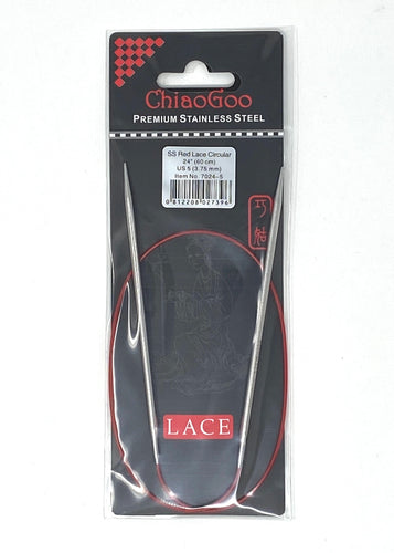 ChiaoGoo Red Lace Circular Needles - US 5 - 24 Inches