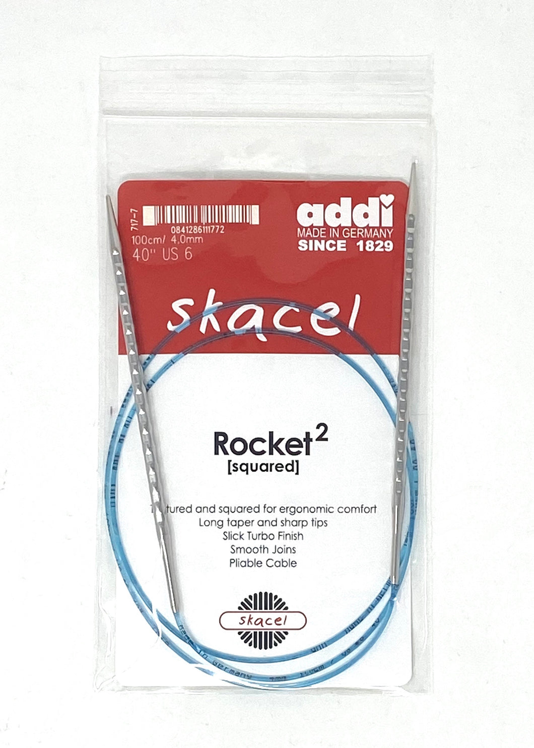 Skacel Addi Rocket Squared Needles US 6 - 40”