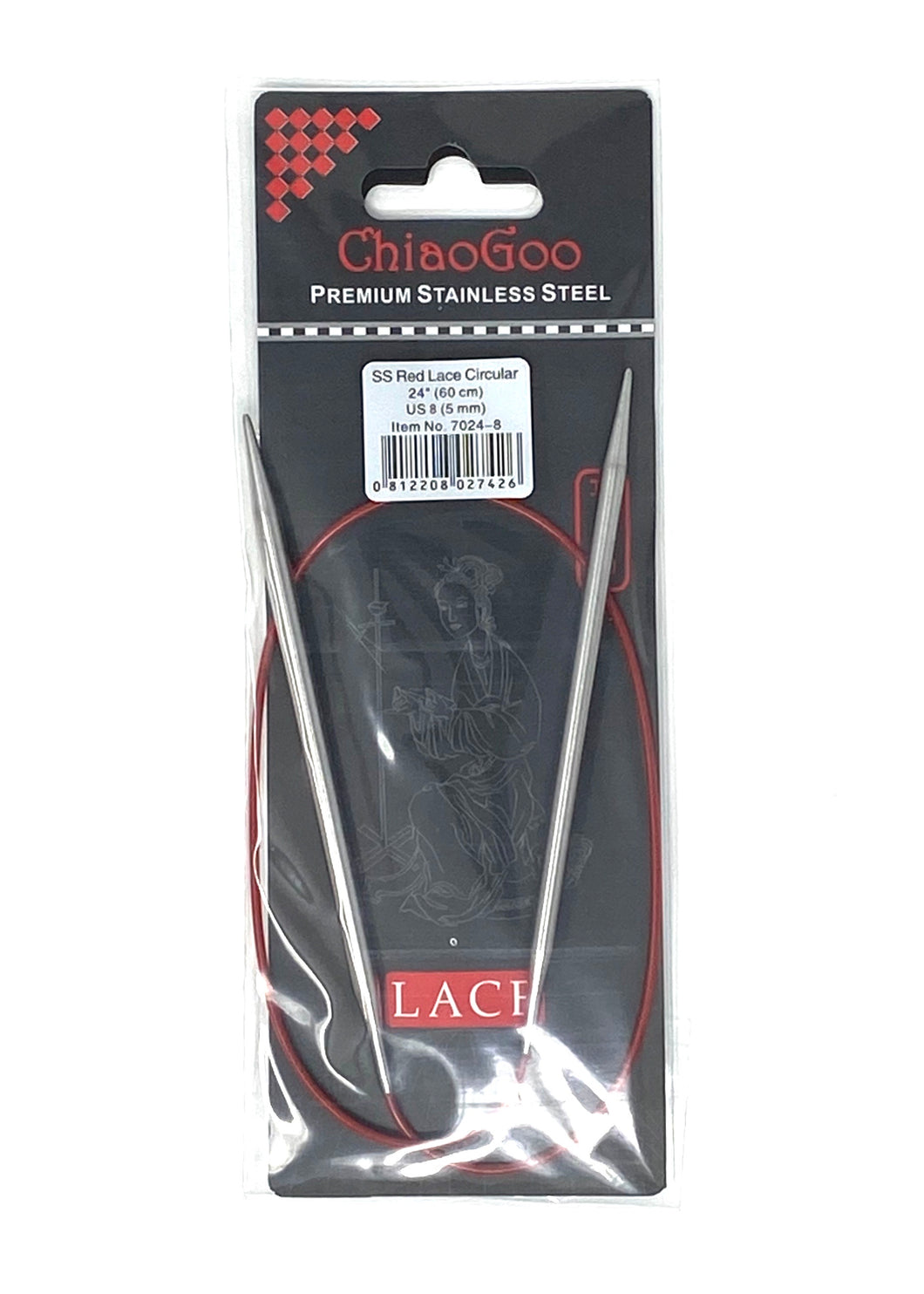 ChiaoGoo Red Lace Circular Needles - US 8 - 24 Inches