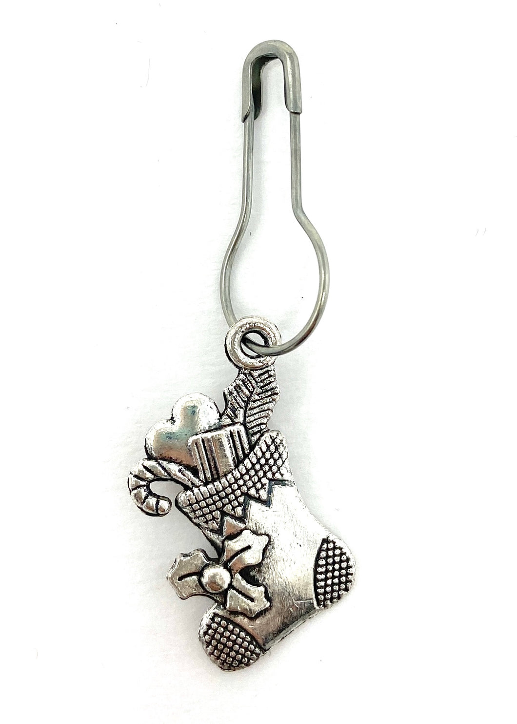 Silver Color Stocking Knitting Stitch Marker