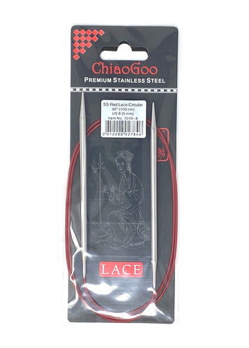 ChiaoGoo Red Lace Circular Needles - US 8 - 40 Inches