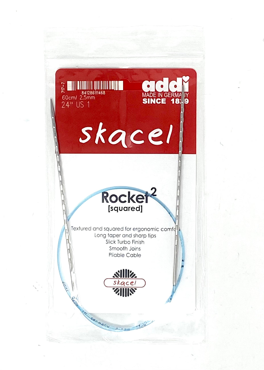 Skacel Addi Rocket Squared Needles US 1 - 24”